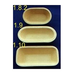 Wood pulp baking moulds, longitudinal, oval with wafer pattern