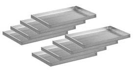 Aluminiowe skrzynki do garowania, standardowe 590 x 390  mm   z zielonym wkładem z materiału poliestrowego i taśmą mocującą 