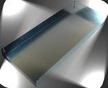 Blacha wypiekowa z wyjmowaną ścianką o strukturze fali, ze szczeliną, grubość materiału 2 mm, wymiary 580 x 400 mm