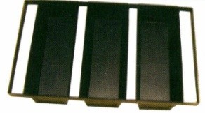 Formy zespolone 3 częściowe, bez pokrywy, do zawieszenia na wózkach piecowych, wymiary: 580 x 335 mm